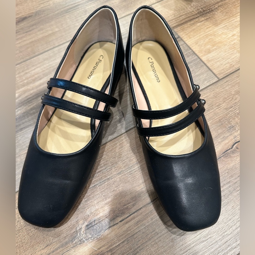 C. Paravano ballet flats matte black - size 39